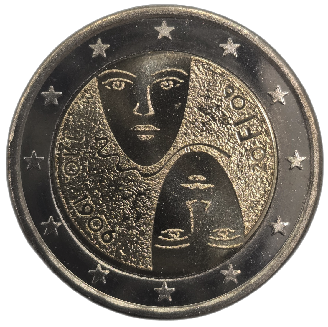 2 euros conmemorativa I centenario del sufragio universal e igualitario